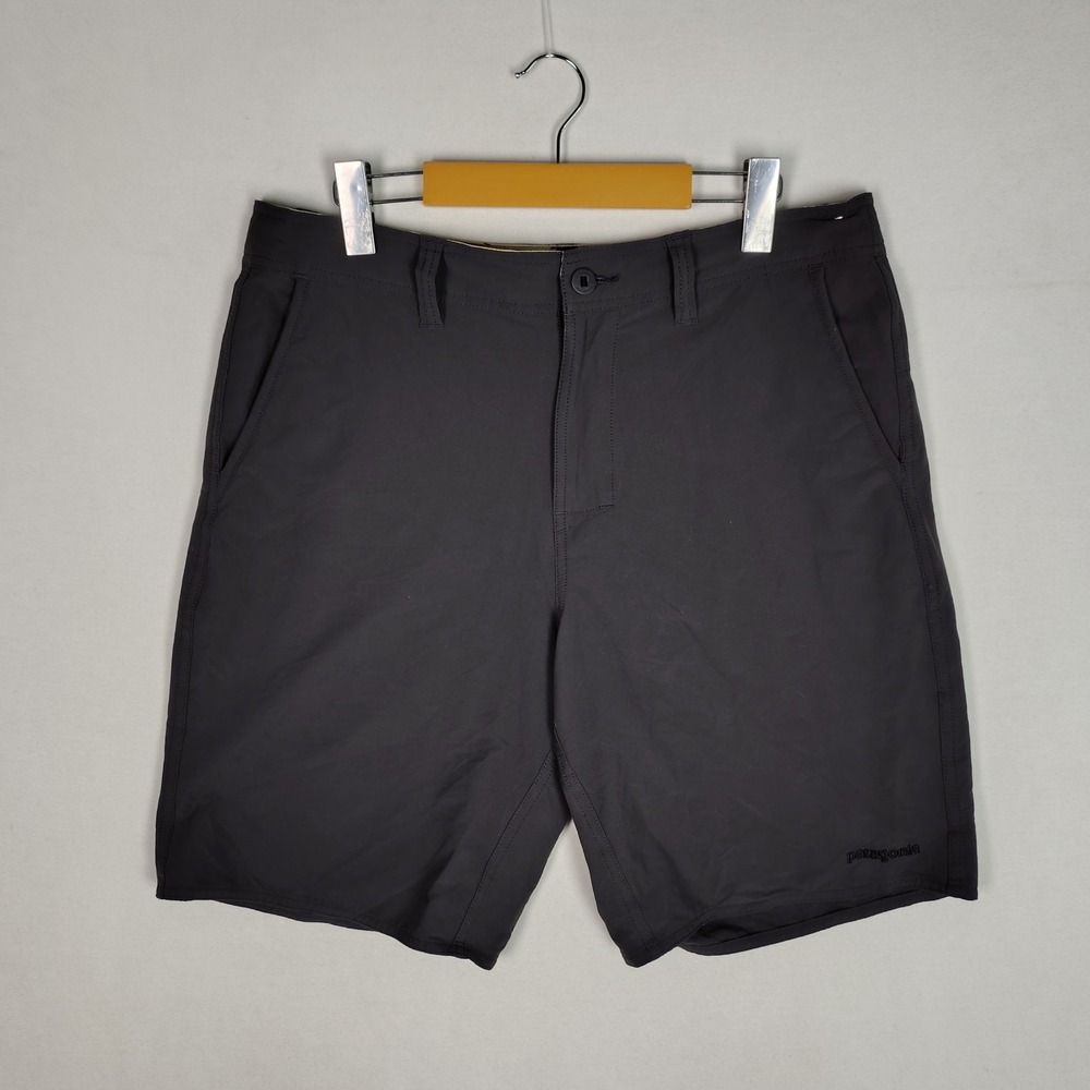 Patagonia Mens 33 Hybrid Shorts Gray Nylon Spandex Stretch Water Hiking Casual